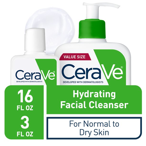 Set Sữa rửa mặt Cerave Hydrating Face Wash Cleanser for Normal to Dry Skin