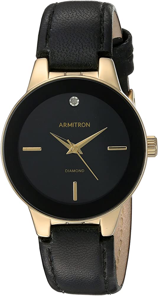 Đồng hồ Nữ Armitron Women's 75/5410 Diamond-Accented Leather Strap Watch