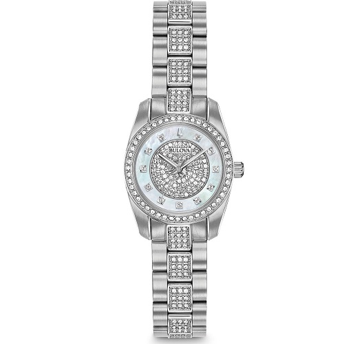 Đồng hồ Nữ Bulova 96L253 Women's Crystal Mother of Pearl Quartz Watch