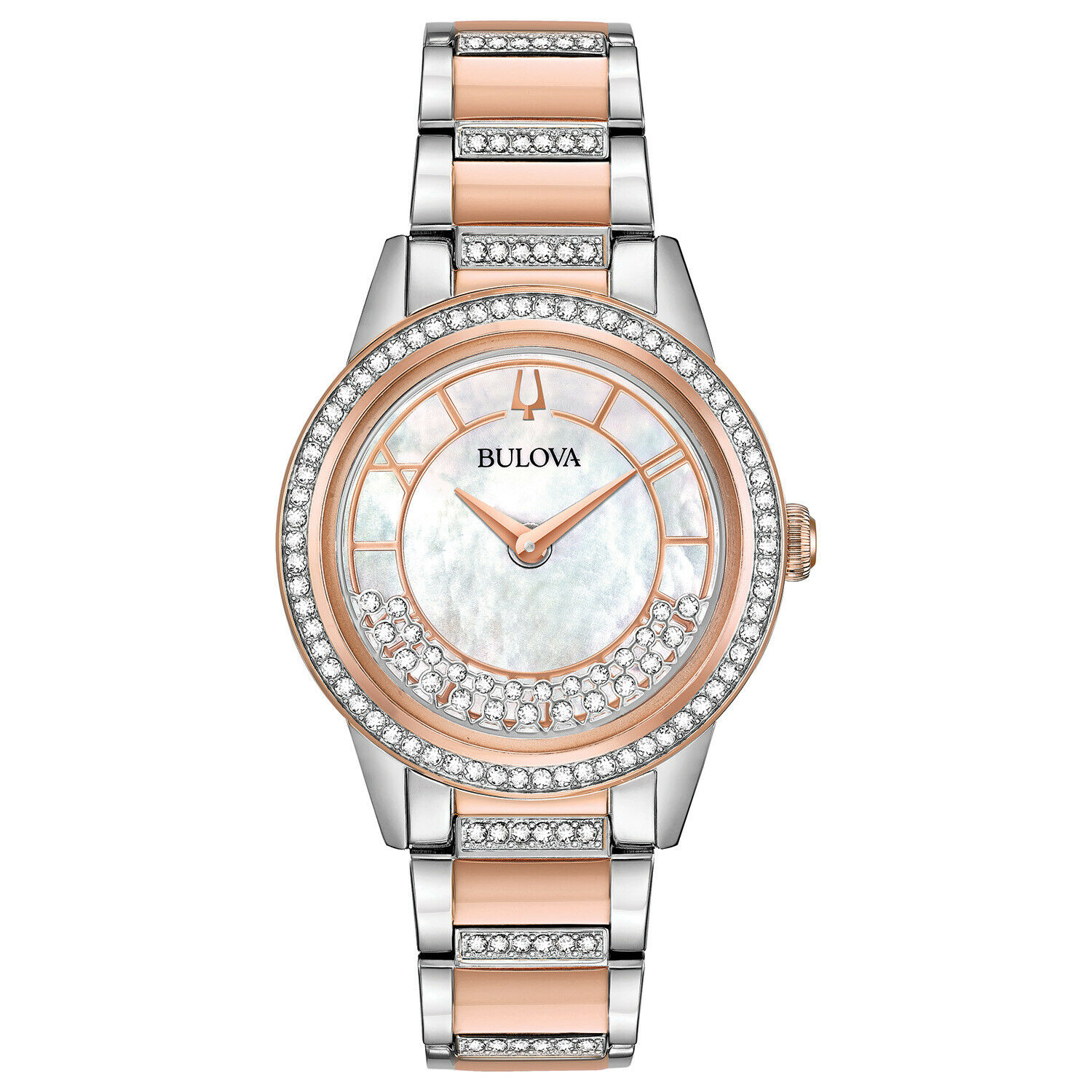Đồng hồ Nữ Bulova Women's Turnstyle Crystals Quartz Watch 98L246