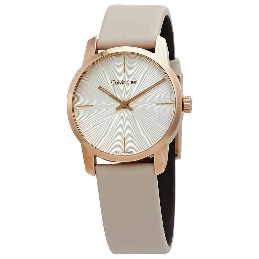 Đồng hồ Nữ Calvin Klein City Quartz Beige Dial Ladies Watch K2G236X6