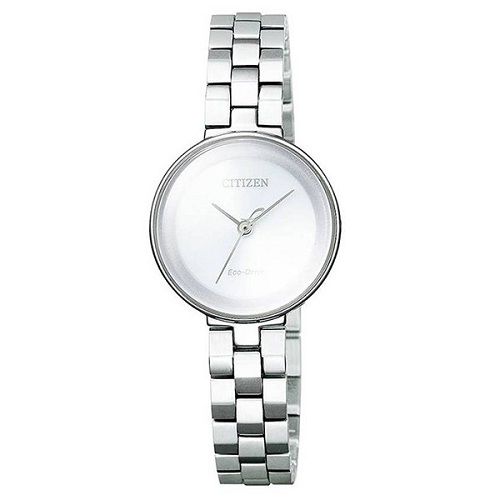 Đồng hồ Nữ Citizen Eco-Drive Women's Ambiluna Silhouette Silver-Tone 25mm Watch EW5500-81A