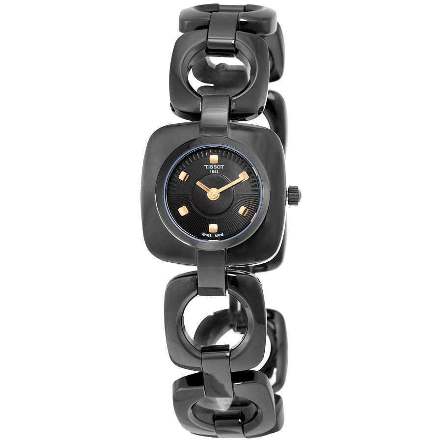 Đồng hồ Nữ Tissot T-Trend Odaci-T Black Dial Black PVD Ladies Watch T0201091105100