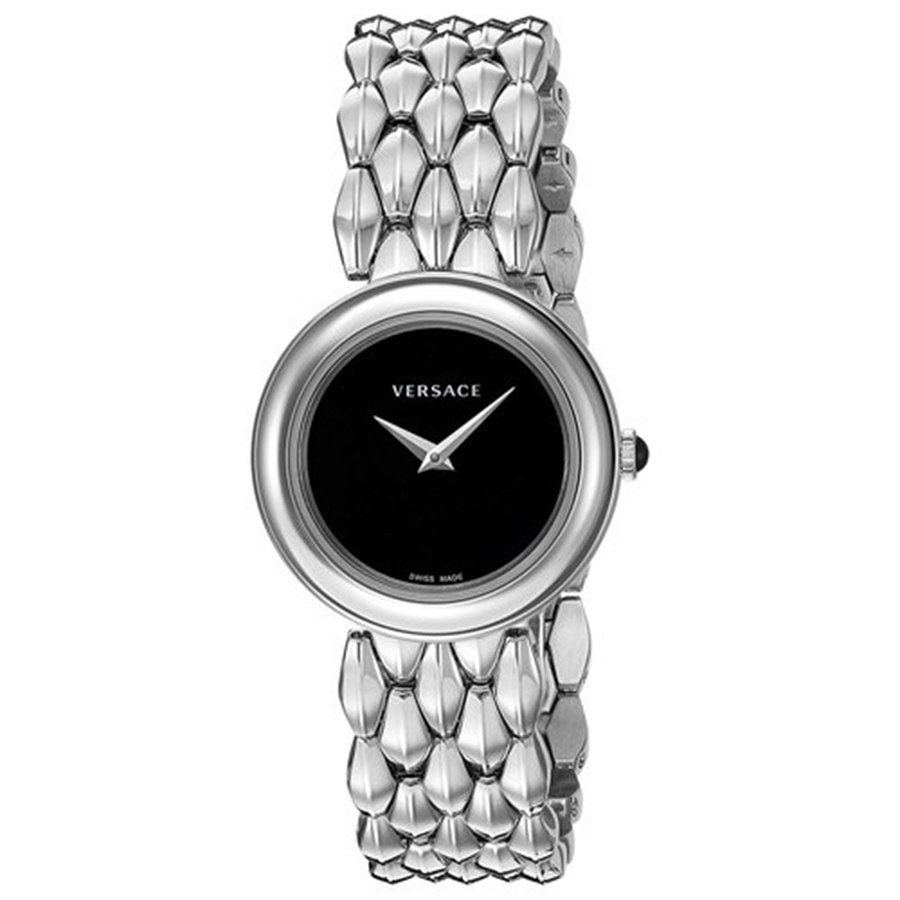 Đồng hồ nữ VERSACE VEBN00618 V-Flare Silver Tone & Black Dial Watch 