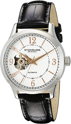 Đồng hồ Stuhrling Men's Automatic Open-Heart Sunray Dial Self Winding Dress Watch 987.01