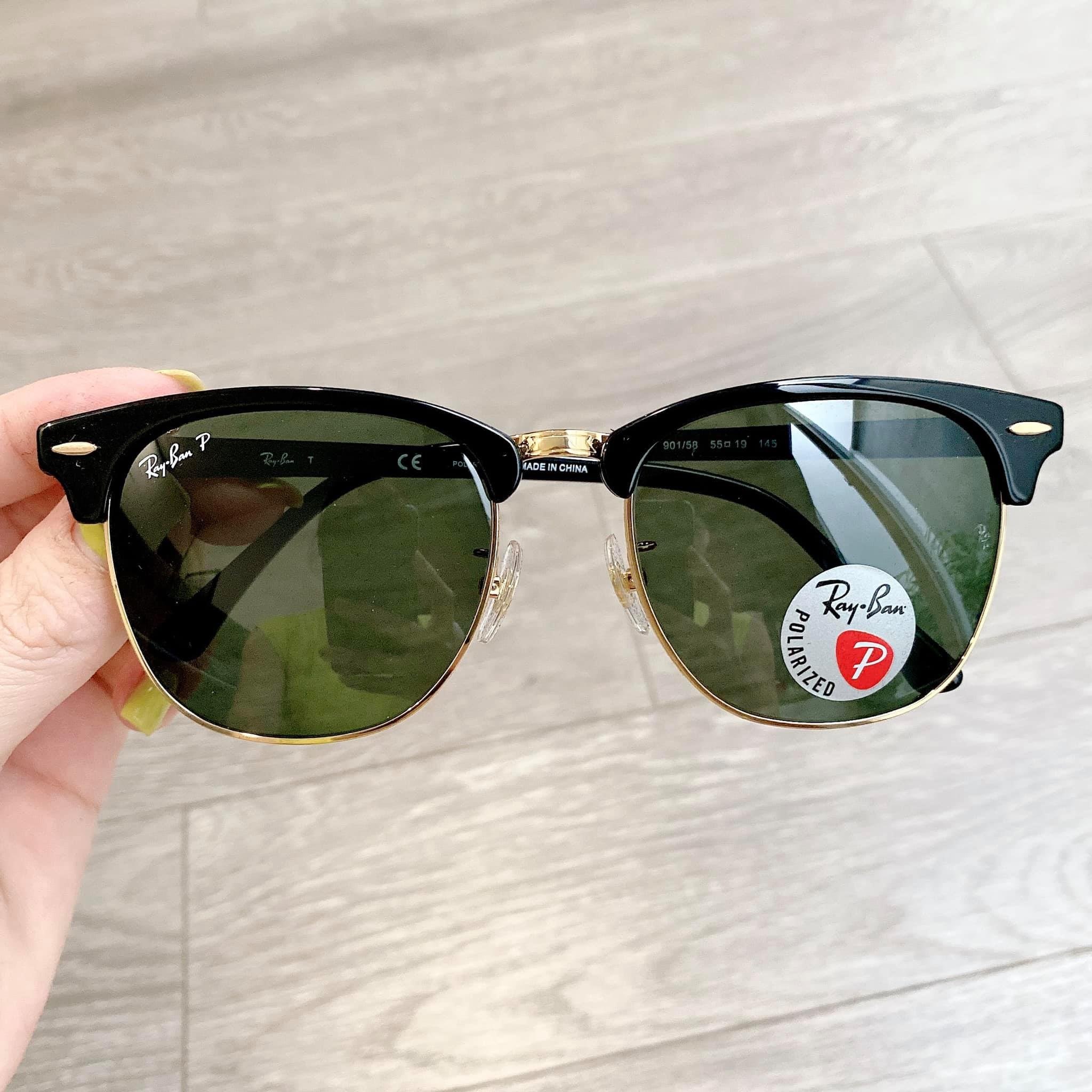 Kính Ray Ban Clubmaster Classic Polarized Green Classic Round Unisex  Sunglasses RB3016F 901/58 55 - Order hàng xách tay Mỹ uy tín