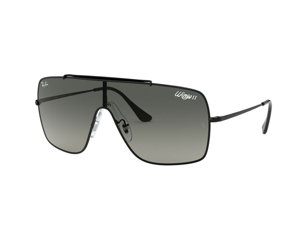 Kính Ray Ban Wings II Grey Gradient Shield Sunglasses RB3697 002/11 35